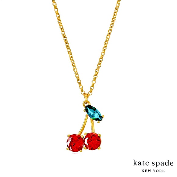 kate spade new york Ma Cherie Cherry Mini Pendant Necklace - Picture 1 of 8